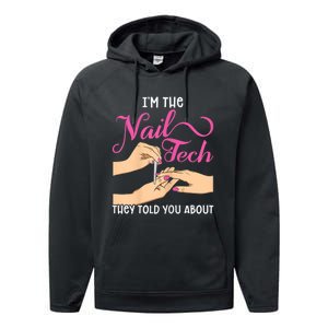 Womens Funny Manicurist Pedicurist For Nail Artists And Beauticians Performance Fleece Hoodie