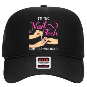 Womens Funny Manicurist Pedicurist For Nail Artists And Beauticians High Crown Mesh Back Trucker Hat