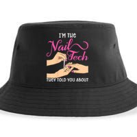 Womens Funny Manicurist Pedicurist For Nail Artists And Beauticians Sustainable Bucket Hat