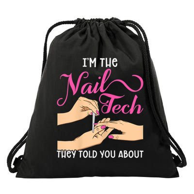Womens Funny Manicurist Pedicurist For Nail Artists And Beauticians Drawstring Bag