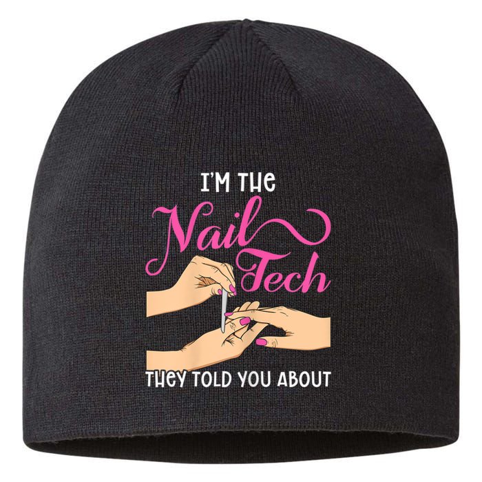 Womens Funny Manicurist Pedicurist For Nail Artists And Beauticians Sustainable Beanie