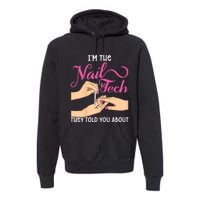 Womens Funny Manicurist Pedicurist For Nail Artists And Beauticians Premium Hoodie