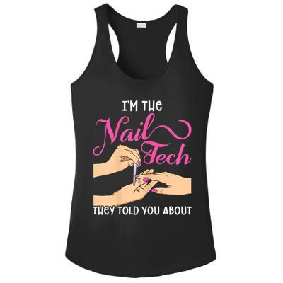 Womens Funny Manicurist Pedicurist For Nail Artists And Beauticians Ladies PosiCharge Competitor Racerback Tank