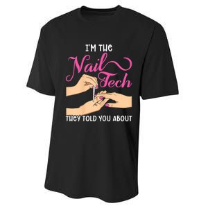 Womens Funny Manicurist Pedicurist For Nail Artists And Beauticians Performance Sprint T-Shirt