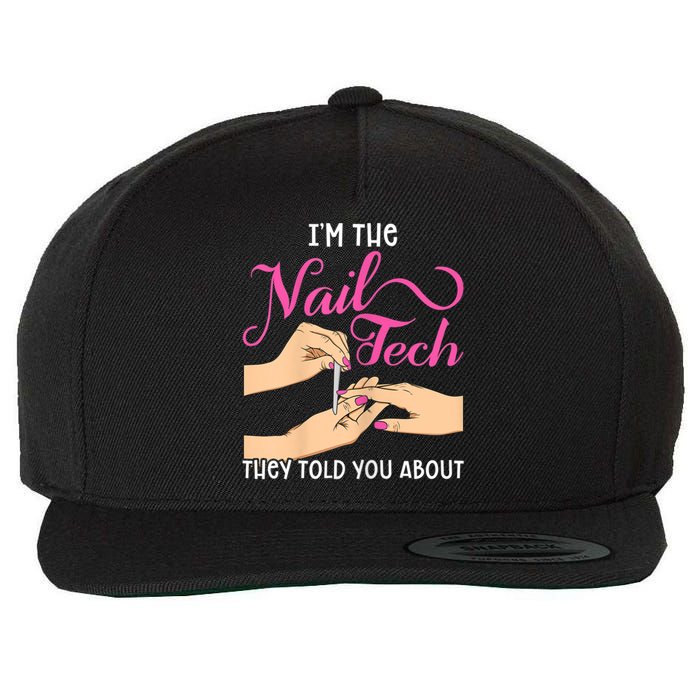 Womens Funny Manicurist Pedicurist For Nail Artists And Beauticians Wool Snapback Cap