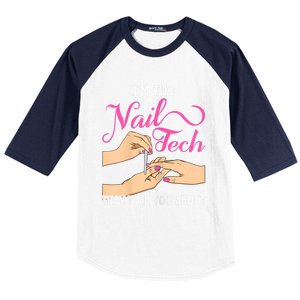 Womens Funny Manicurist Pedicurist For Nail Artists And Beauticians Baseball Sleeve Shirt