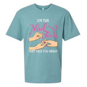 Womens Funny Manicurist Pedicurist For Nail Artists And Beauticians Sueded Cloud Jersey T-Shirt