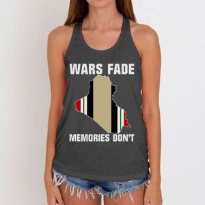 Wars Fade Memories DonT Iraq Women's Knotted Racerback Tank