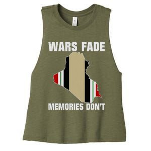 Wars Fade Memories DonT Iraq Women's Racerback Cropped Tank