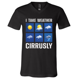 Weather Forecast Meteorologist Cute and Engaging V-Neck T-Shirt