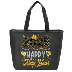 Women Family Matching Happy New Year Party 2025 Ballon Gift Zip Tote Bag