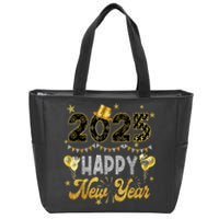 Women Family Matching Happy New Year Party 2025 Ballon Gift Zip Tote Bag