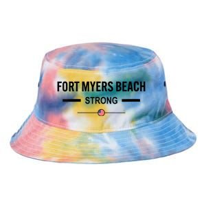 Womens Fort Myers Beach Strong Community Strength Prayer US Flag Tie Dye Newport Bucket Hat