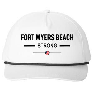 Womens Fort Myers Beach Strong Community Strength Prayer US Flag Snapback Five-Panel Rope Hat