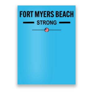 Womens Fort Myers Beach Strong Community Strength Prayer US Flag Poster