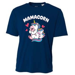 Wo Funny Mamacorn Unicorn Costume Mom Mother's Day Cooling Performance Crew T-Shirt