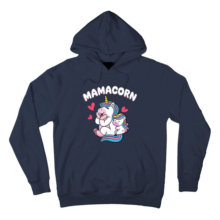 Wo Funny Mamacorn Unicorn Costume Mom Mother's Day Hoodie