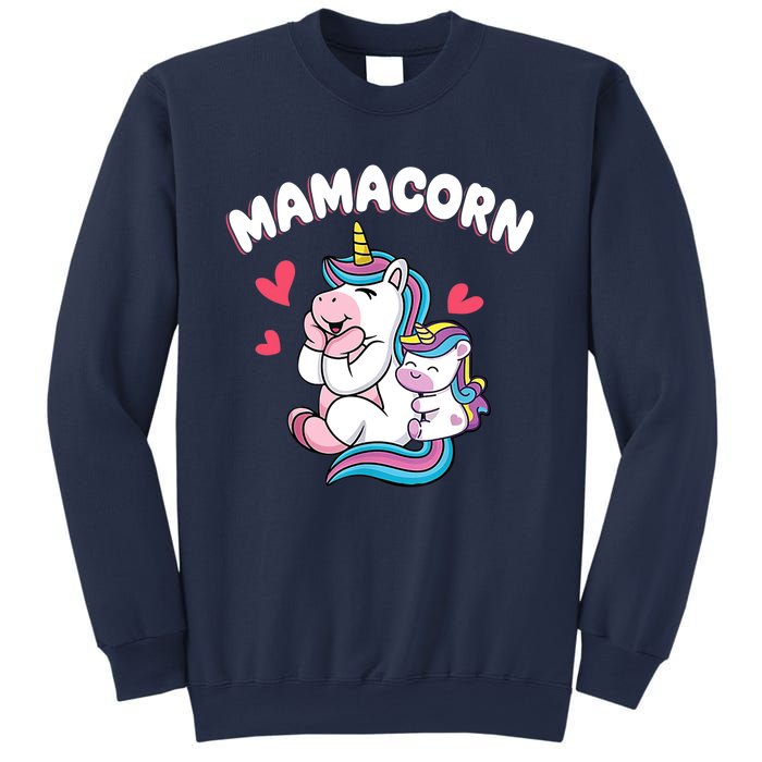 Wo Funny Mamacorn Unicorn Costume Mom Mother's Day Sweatshirt