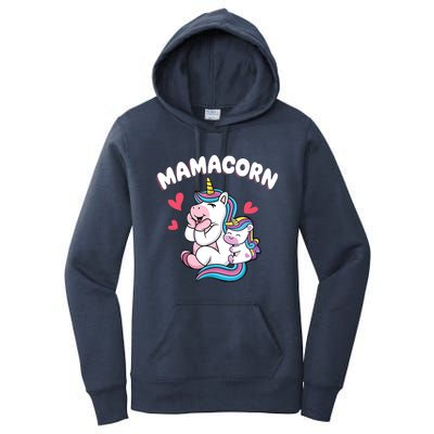 Wo Funny Mamacorn Unicorn Costume Mom Mother's Day Women's Pullover Hoodie