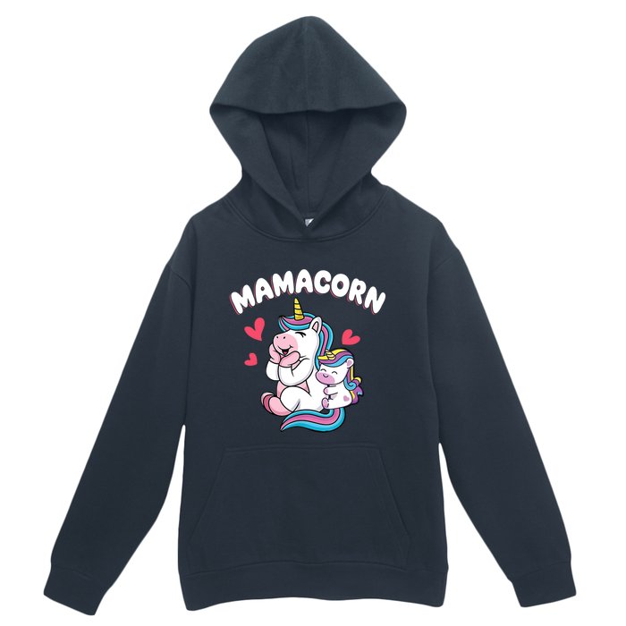 Wo Funny Mamacorn Unicorn Costume Mom Mother's Day Urban Pullover Hoodie