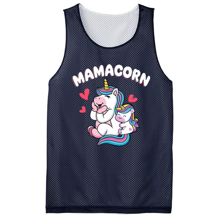 Wo Funny Mamacorn Unicorn Costume Mom Mother's Day Mesh Reversible Basketball Jersey Tank