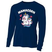 Wo Funny Mamacorn Unicorn Costume Mom Mother's Day Cooling Performance Long Sleeve Crew