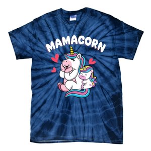 Wo Funny Mamacorn Unicorn Costume Mom Mother's Day Tie-Dye T-Shirt