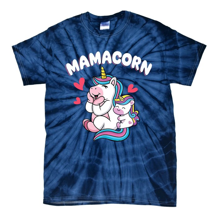 Wo Funny Mamacorn Unicorn Costume Mom Mother's Day Tie-Dye T-Shirt