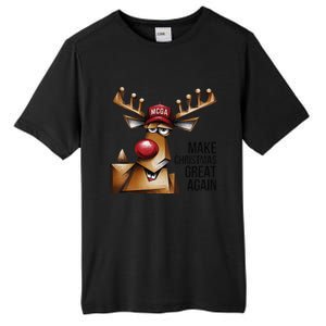 Women Funny Make Christmas Great Again Reindeer Trump Election Win Tall Fusion ChromaSoft Performance T-Shirt