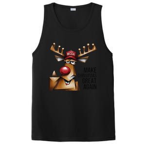 Women Funny Make Christmas Great Again Reindeer Trump Election Win PosiCharge Competitor Tank