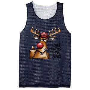 Women Funny Make Christmas Great Again Reindeer Trump Election Win Mesh Reversible Basketball Jersey Tank