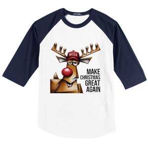 Women Funny Make Christmas Great Again Reindeer Trump Election Win Baseball Sleeve Shirt