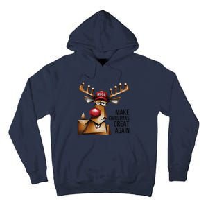 Women Funny Make Christmas Great Again Reindeer Trump Election Win Tall Hoodie