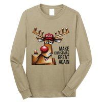 Women Funny Make Christmas Great Again Reindeer Trump Election Win Long Sleeve Shirt