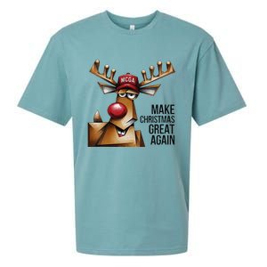 Women Funny Make Christmas Great Again Reindeer Trump Election Win Sueded Cloud Jersey T-Shirt