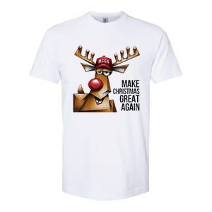 Women Funny Make Christmas Great Again Reindeer Trump Election Win Softstyle CVC T-Shirt