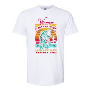 Women Fear Me Fish Want Me Funny Fishing Sunset Fisherman Softstyle CVC T-Shirt