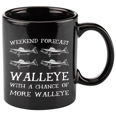 Weekend Forecast More Walleye Fish 11oz C Handle Ceramic Mug