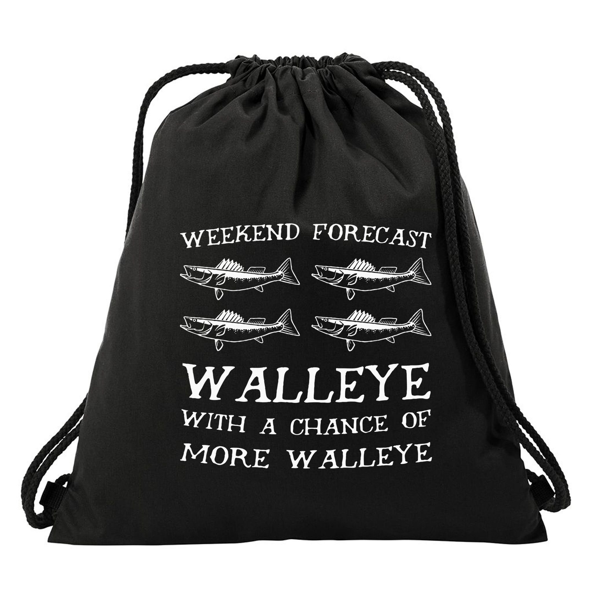 Weekend Forecast More Walleye Fish Drawstring Bag