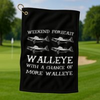 Weekend Forecast More Walleye Fish Golf Towel