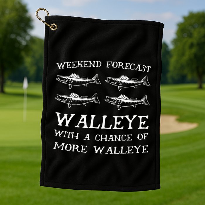 Weekend Forecast More Walleye Fish Golf Towel