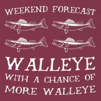 Weekend Forecast More Walleye Fish 16oz Travel Tumbler