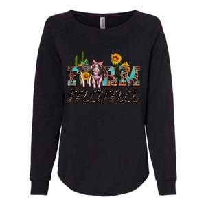 Western Farm Mama With Pigs And Sunflower MotherS Day Funny Gift Funny Gift Womens California Wash Sweatshirt