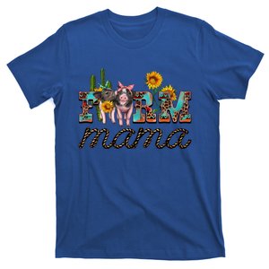 Western Farm Mama With Pigs And Sunflower MotherS Day Funny Gift Funny Gift T-Shirt