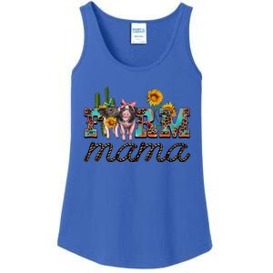 Western Farm Mama With Pigs And Sunflower MotherS Day Funny Gift Funny Gift Ladies Essential Tank