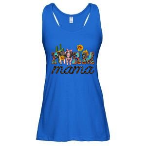 Western Farm Mama With Pigs And Sunflower MotherS Day Funny Gift Funny Gift Ladies Essential Flowy Tank