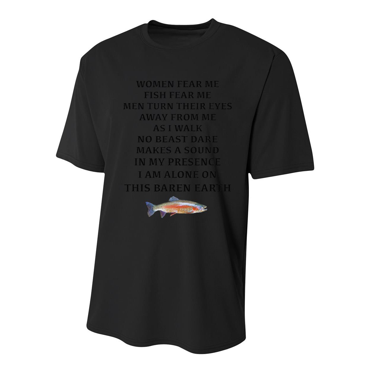 Woman Fear Me Fish Fear Me Turn Their Eyes Away From Me Youth Performance Sprint T-Shirt