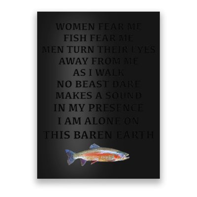 Woman Fear Me Fish Fear Me Turn Their Eyes Away From Me Poster
