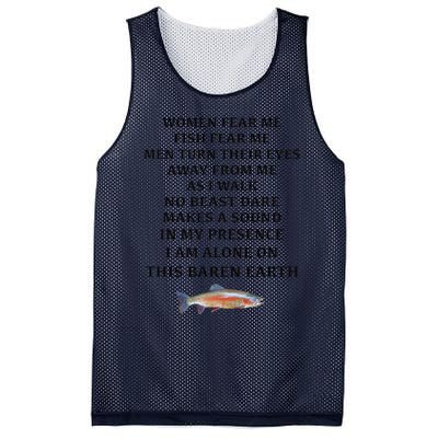 Woman Fear Me Fish Fear Me Turn Their Eyes Away From Me Mesh Reversible Basketball Jersey Tank