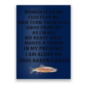 Woman Fear Me Fish Fear Me Turn Their Eyes Away From Me Poster